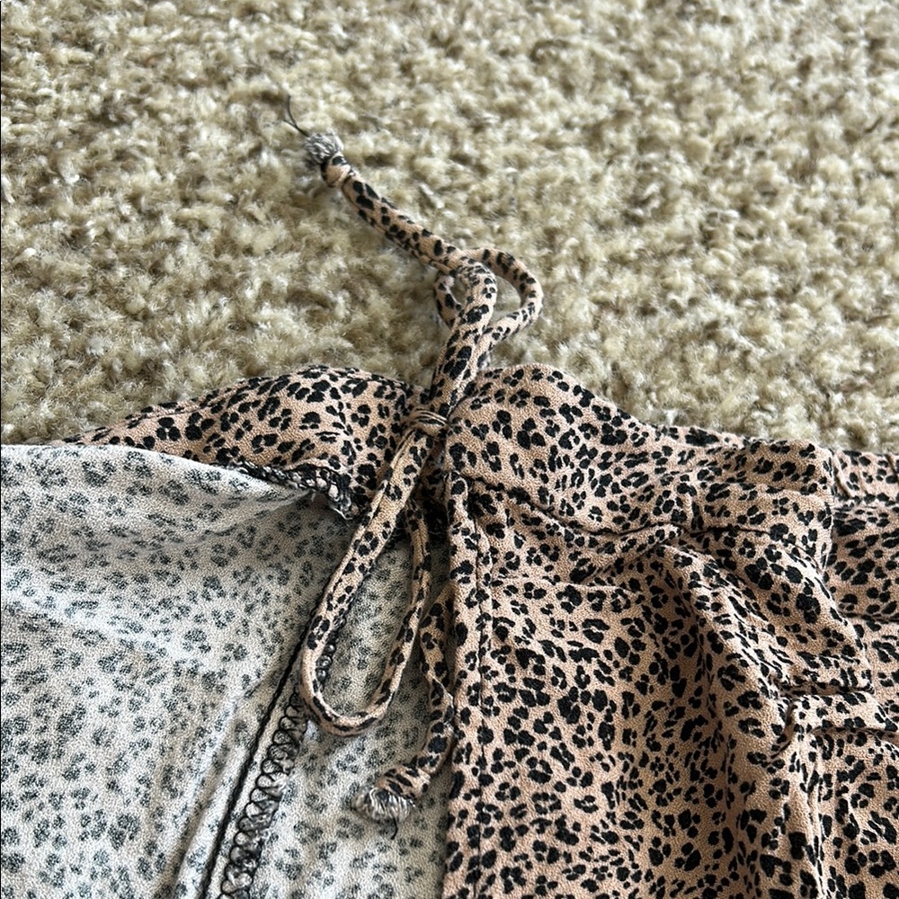 Leopard Print Midi Wrap Skirt - Picture 4 of 5